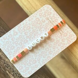 Lucky Beaded Orange & Gold Bracelet